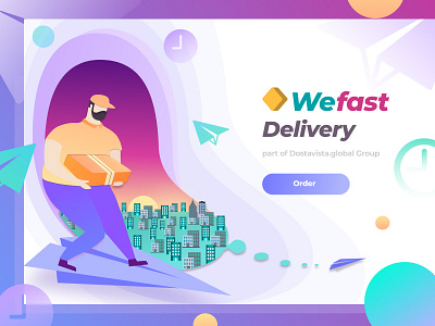 Delivery Website - Wefast - Web Design brand delivery design figma graphic design graphic designer illustration interaction interaction design interface interface design promo ui usability ux uxui design web web design web designer web site