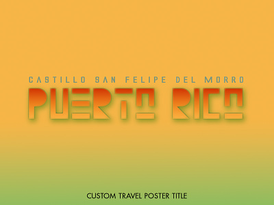 Puerto Rico Headline art style brand design branding custom design logo logotype typography