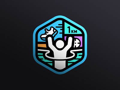 Some Medal design drawing icon illustration logo medal run sport ui vi