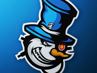 Evil Robotic Snowman Post blue branding design esports evil illustration logo robot snowman sports vector winter