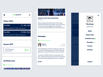 Shift management app airport management app mobile app tracking workload