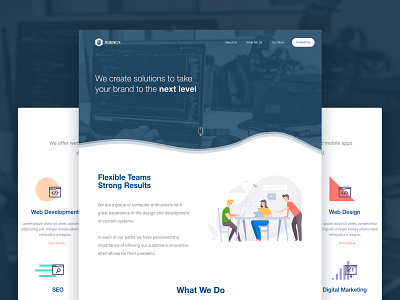 Marketing Agency Landing Page adobexd branding design flat logo minimal mockup nicaragua prototype ui ux web website