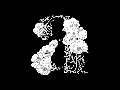 Amapola a art design designer flower font illustration illustrator letter lettering plants type vector wip