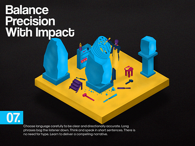 BALANCE PRECISION WITH IMPACT abstract adobe photoshop asbtract book brand mascot cartooning character colors communication digital art graphic design ideas illustration isometric art leadership motivational presentation science series tips