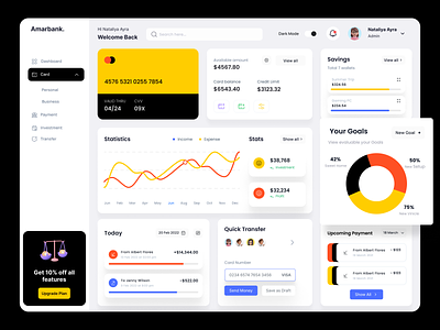 Financial Dashboard admin interface admin panel admin ui analytics balance crypto dashboard dashboard design finance fintech interface investment minimal money nataliya transactions uiux user user dashboard ux ui design