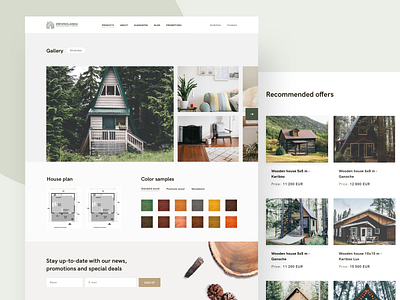 Woodly - product page ui website