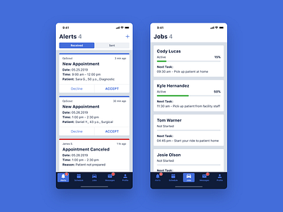 Hospital Tracking System app application appointment caregiver control design healthcare hospital interface ios iphone medical mobile monitoring patient status task tracking ui ux