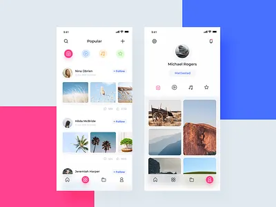 Social App backgroud blue blur camera friends photo pink share shared social social app