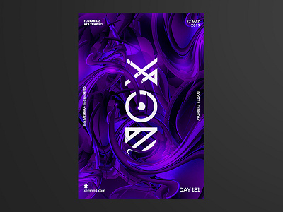 Xemrind Day 121 a poster every day daily poster design flat gradient graphic graphic design illustration lettering minimal poster poster a day poster art poster design print psd template type typography vector