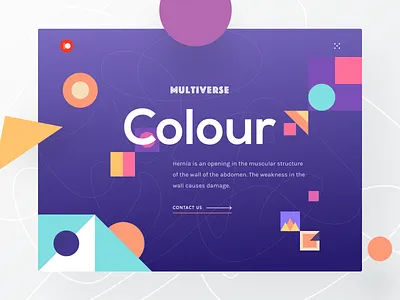 Colour Exploration Header UI Freebie android branding logo colorful design team element exploration design trend 2019 header icon vector illustration ios landing page marketing agency marketing page marketplace shapes startup ui ui8 ux web web page design