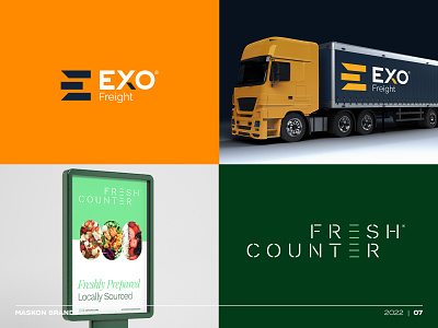 2022 - EXO + Fresh Counter brand branding counter exo freight fresh icon logo mark truck vending