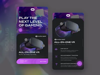 Oculus Quest Headset UI app app design app designer appdesigner beautifului dark ui darkuidesign freelance app designer freelance designer gfxmosh mohsin.design oculus quest oculus rift oculusui product app ui product design productui ui designer uxuidesigner visualdesigner