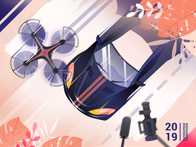 Overspeed Condition car color illustration plant speed sports car star