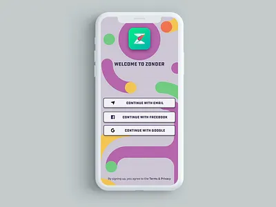 Login/Signup - Zonder Mobile App UI design gps mobile mobile app mobile app design mobile ui ui user interface
