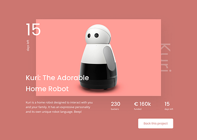 Daily UI Challenge #032 - Crowd Funding 032 crowdfunding dailyui uidesign web