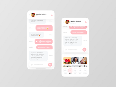 Chat UI app design flat illustration typography ui ui ux design ux ux ui vector