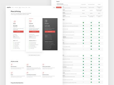 Zapnito Pricing marketing site pricing pricing page pricing plans pricing table ui web website