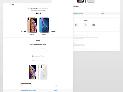 Apple Reseller Cashback Service Simulator apple apple design blue branding design flat gray icon iphone minimal ui web white