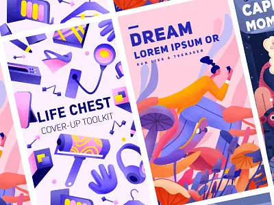 illustration design draw flat illustration show ui，app，interface