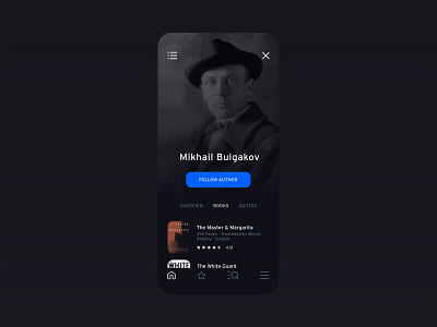 Book App app application blue book bulgakov library literature mobile