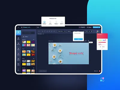 Shape Walls - A Wallpaper Creator Tool agileinfoways app design illustration layout user interface ux design uxdesign wallpaper