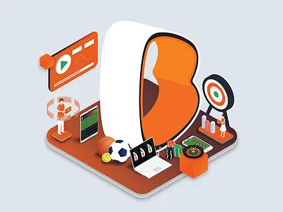 Maintenance Mode for Betano betting casino design illustration isometric sportsbook ui