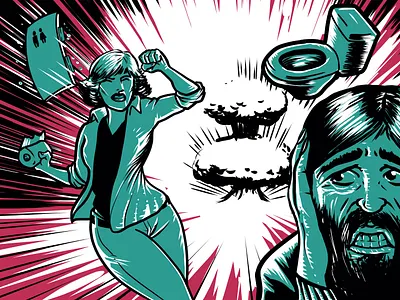 Pre-Apocalyptic Signage - Toilet paper (detail) digital digital art graphic design illustration limited color palette print signage