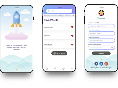 Vocabulary App app branding character clean design icon illustration illustrator ios logo minimal mobile type typography ui ux