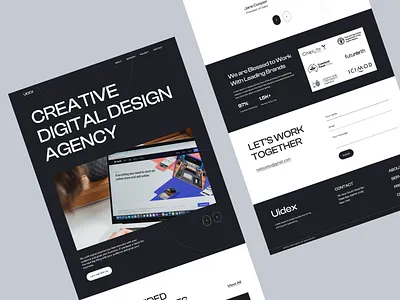 Agency Landing Page Website agency agency landingpage branding creative landing page design graphic design home page landing page personal web portfolio profile studio ui uidex ux web web site webdesign website