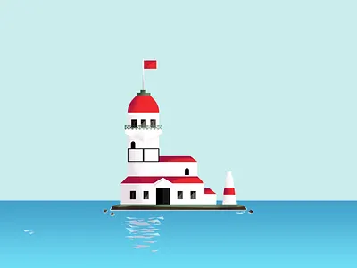 Maidens Tower firstshot graphic illustration istanbul