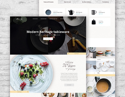 [Website Design] Luzerne Tableware Online Store Website product design ui uiux design website design