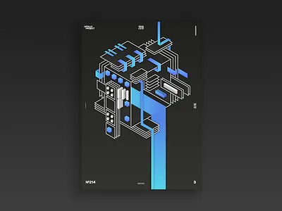Rounded Edges #8 Poster #214 challenge conception creation creativity design challenge design experiment digital art graphic design graphic designer inspiration isometric design isometry photoshop poster poster art poster creation poster design process speed art vector