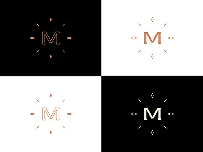 M branding design flat icon logo minimal naming typography vector
