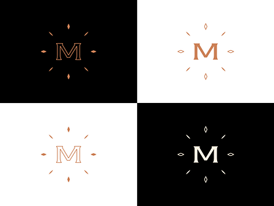M branding design flat icon logo minimal naming typography vector