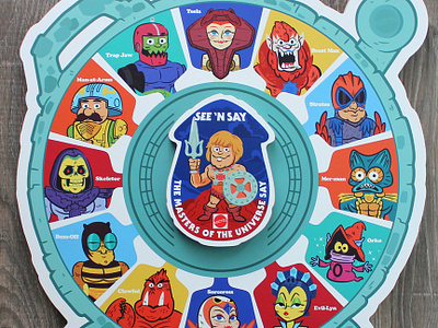The Masters of the Universe say... (See 'n Say) character design gallery 1988 illustration mattel toys