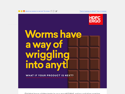 Not so sweet email. branding concept copywriting design email design email marketing typography ui ux