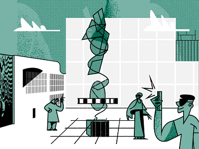 Illustration for "Borjomi" 2019 art artist borjomi design illustration installation kyiv news design odessa people ukraine vector velychev