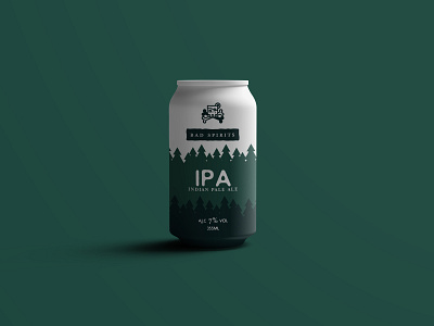 Bad Spirits IPA bar beer beer branding brand brand development branding cocktails colour block design icon illustration india pale ale ipa logo logo design new skull spirits typography vector