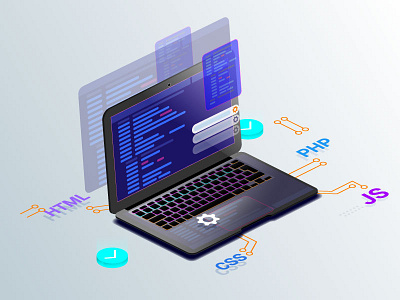 Isometric Illustration Web Development adobe illustrator design graphic design illustration isometric isometric design isometric illustration isometry vector
