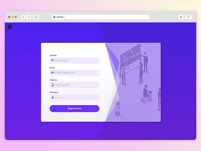 📄Nice purple form card form design purple sign in form