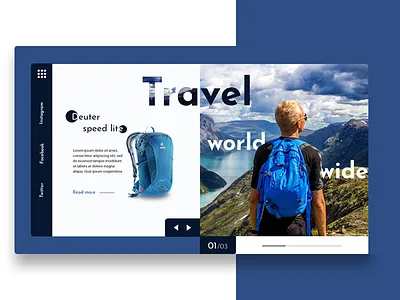 Backpack backpack branding design deuter icon travel typography ui ux web website