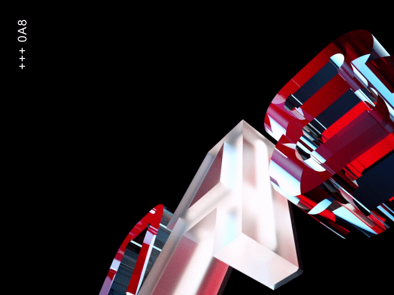 0A8 animation c4d design font lettering promo typography
