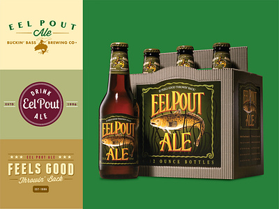 Eel Pout Ale Beer beer branding branding brewing company design logo naming package design typography