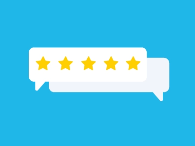 5 Stars animation design flat icon illustration minimal vector