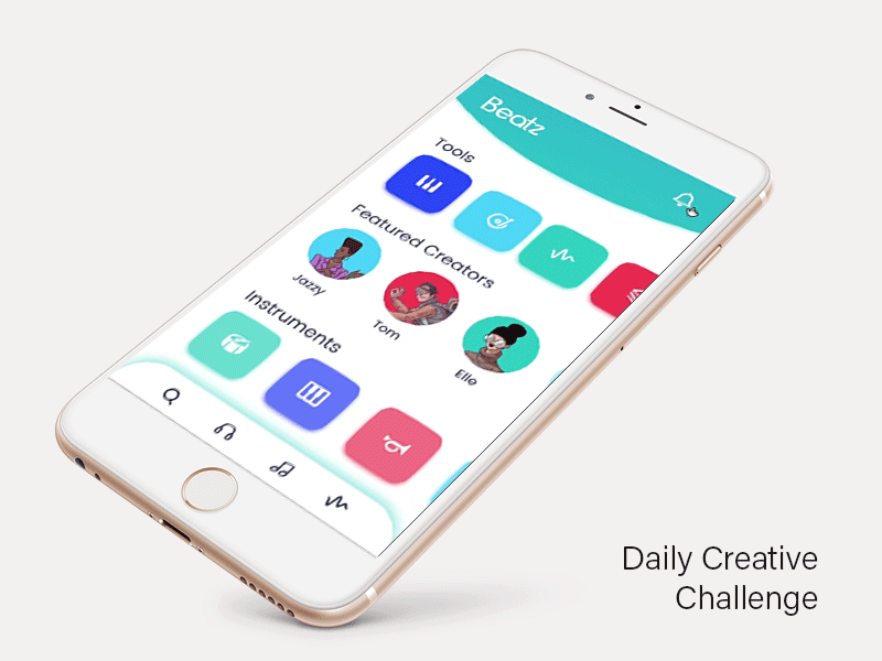 Music App animation app design ui ux
