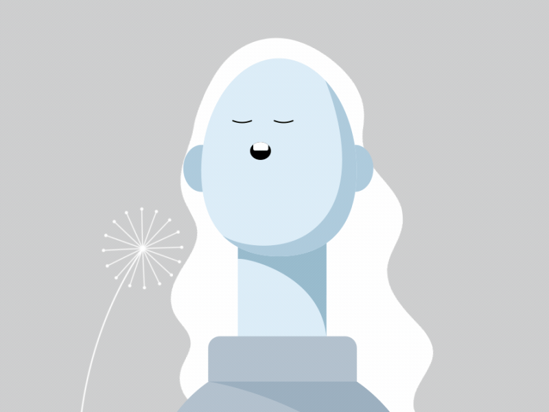 To Give, Give and Forget animation character character design dandelion design gif animation illustration illustrator motion motion graphics singing vector illustration