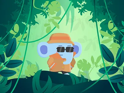 Jungle Jumbo character character design detective elephant forest hat jungle mascot privacy