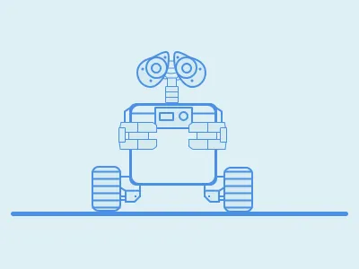 Wall-e illustraion illustrator sketchapp