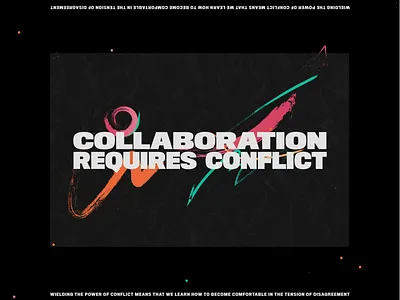 Collaboration Requires Conflict brushes conflict design thinking textures