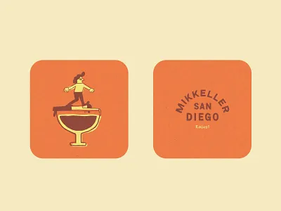 Mikkeller San Diego Coaster branding concept design graphic graphicdesign hand drawn illustration logo print printdesign process typography